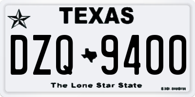 TX license plate DZQ9400