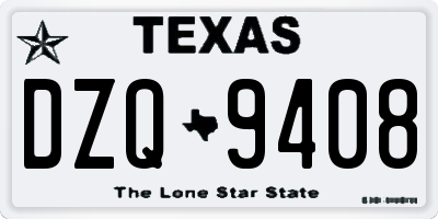 TX license plate DZQ9408