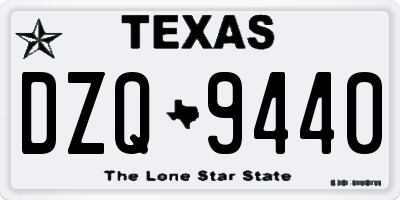 TX license plate DZQ9440