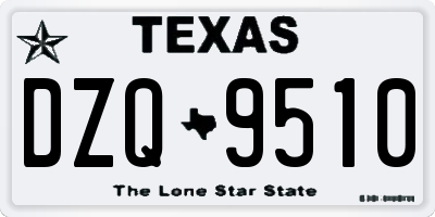 TX license plate DZQ9510