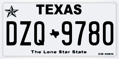 TX license plate DZQ9780
