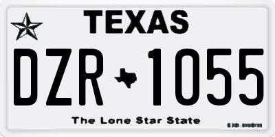 TX license plate DZR1055