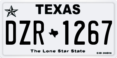 TX license plate DZR1267