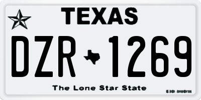 TX license plate DZR1269