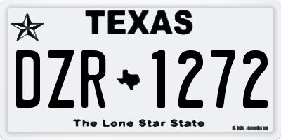 TX license plate DZR1272
