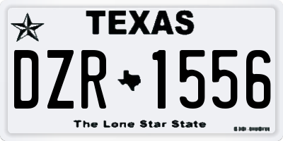 TX license plate DZR1556