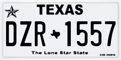 TX license plate DZR1557