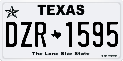 TX license plate DZR1595