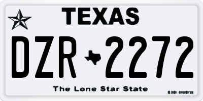 TX license plate DZR2272