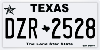 TX license plate DZR2528
