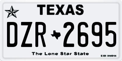 TX license plate DZR2695