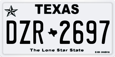 TX license plate DZR2697