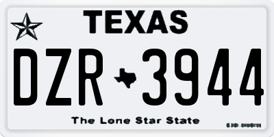 TX license plate DZR3944