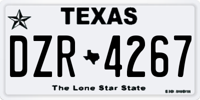 TX license plate DZR4267