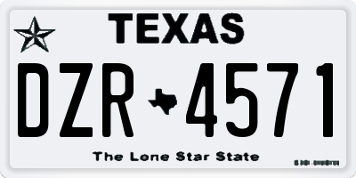 TX license plate DZR4571