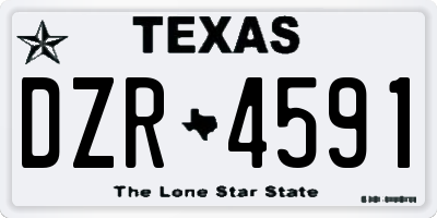 TX license plate DZR4591