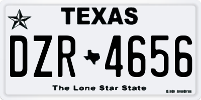 TX license plate DZR4656