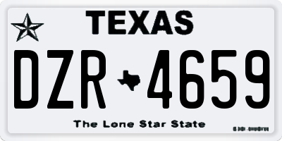 TX license plate DZR4659
