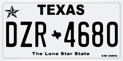 TX license plate DZR4680