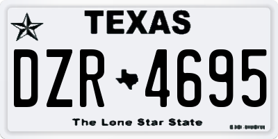 TX license plate DZR4695