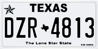 TX license plate DZR4813