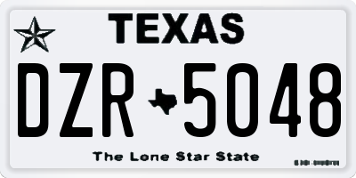 TX license plate DZR5048