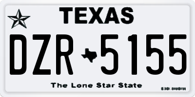 TX license plate DZR5155