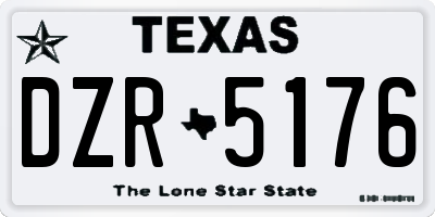 TX license plate DZR5176