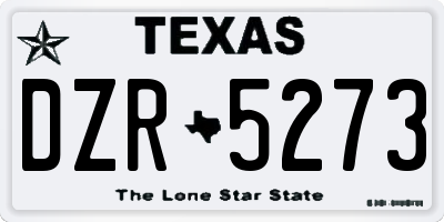TX license plate DZR5273