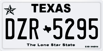 TX license plate DZR5295