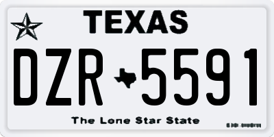 TX license plate DZR5591