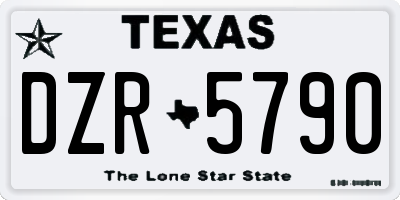 TX license plate DZR5790