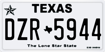 TX license plate DZR5944