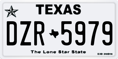 TX license plate DZR5979