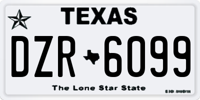 TX license plate DZR6099
