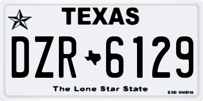 TX license plate DZR6129