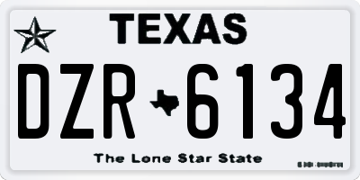 TX license plate DZR6134
