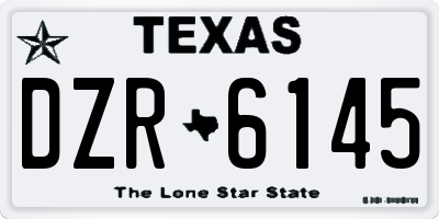 TX license plate DZR6145