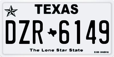 TX license plate DZR6149