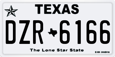 TX license plate DZR6166
