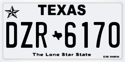 TX license plate DZR6170