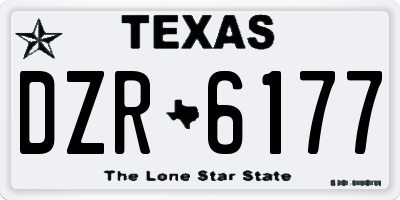 TX license plate DZR6177