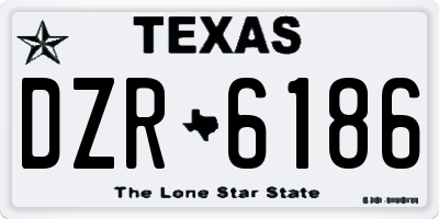 TX license plate DZR6186