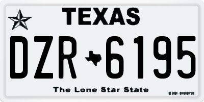 TX license plate DZR6195