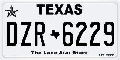 TX license plate DZR6229