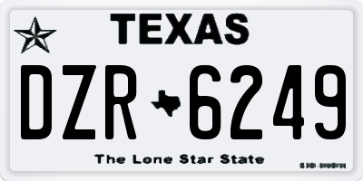 TX license plate DZR6249