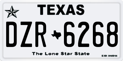TX license plate DZR6268