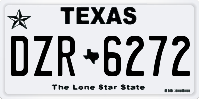 TX license plate DZR6272