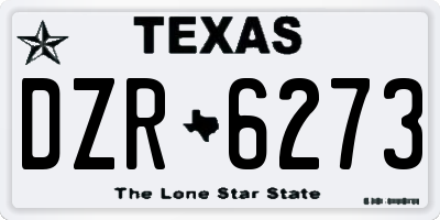 TX license plate DZR6273