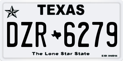 TX license plate DZR6279